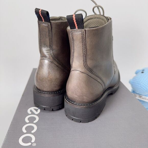 ECCO Elaina 202153 01375 Women’s Leather Lace Up Ankle Boots Warm Grey 36 5 5.5 - Picture 5 of 13